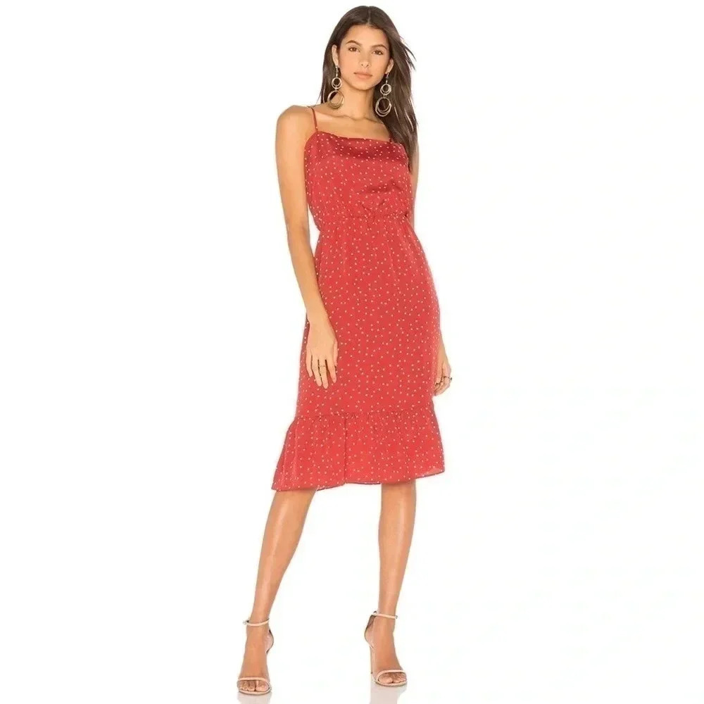 Lovers + Friends NWOT Basil Mini Star Print Midi Dress Size Small